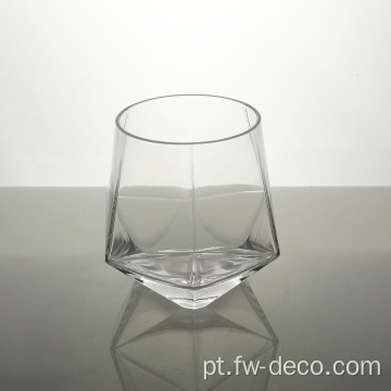 Vidro de uísque de vidro de cristal poligonal por atacado